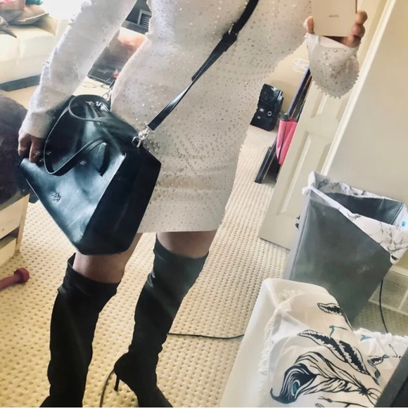 White sequinned party dress - Picture 3 of 5